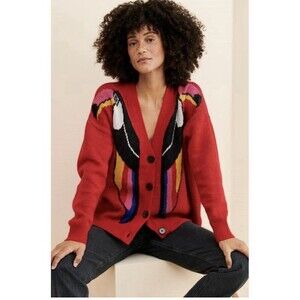 FARM RIO Oversized Toucan Cardigan Size Medium - See Photos